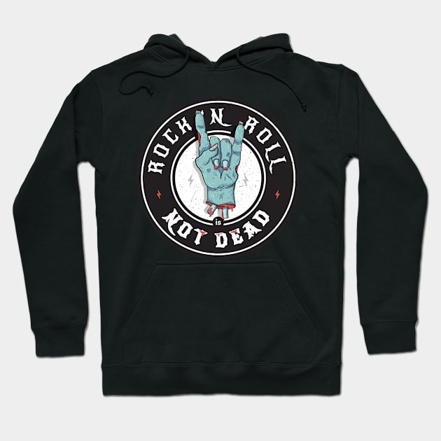 Rock  Roll is Not Dead Hoodie by andrewcreative